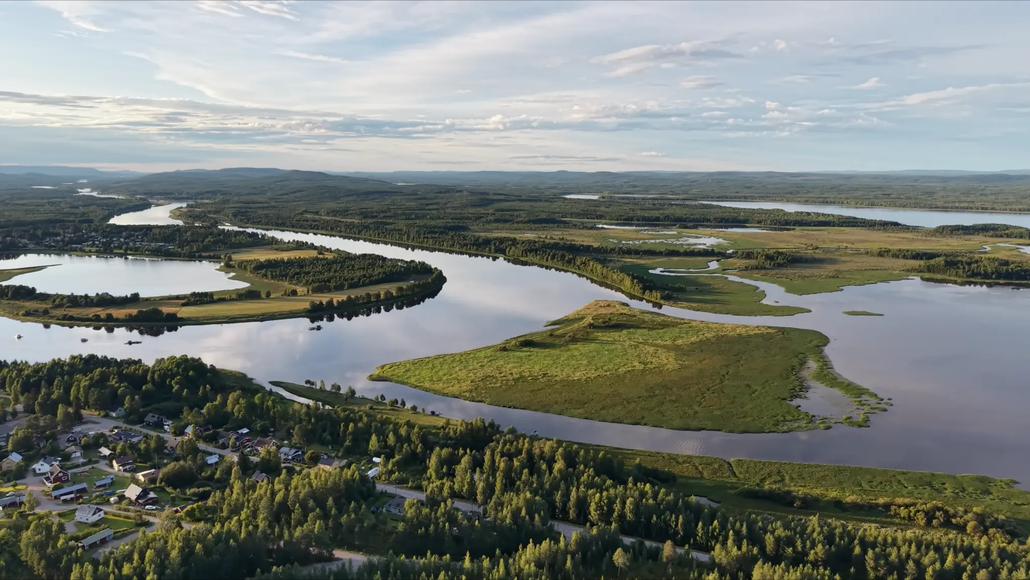 Where the lake flows into the river