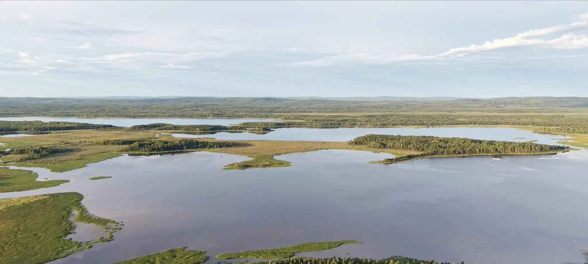 Wild lakes and forests of northern Sweden